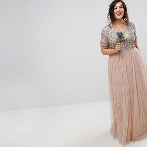 bridesmaid dresses blush pink plus size